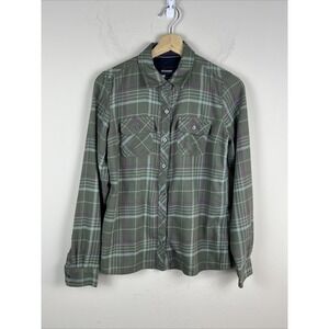 Marmot Women's Small Green & Pink Plaid‎ Long Sleeve Flannel